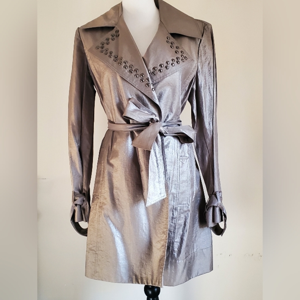 Donna Degnan bronze trenchcoat